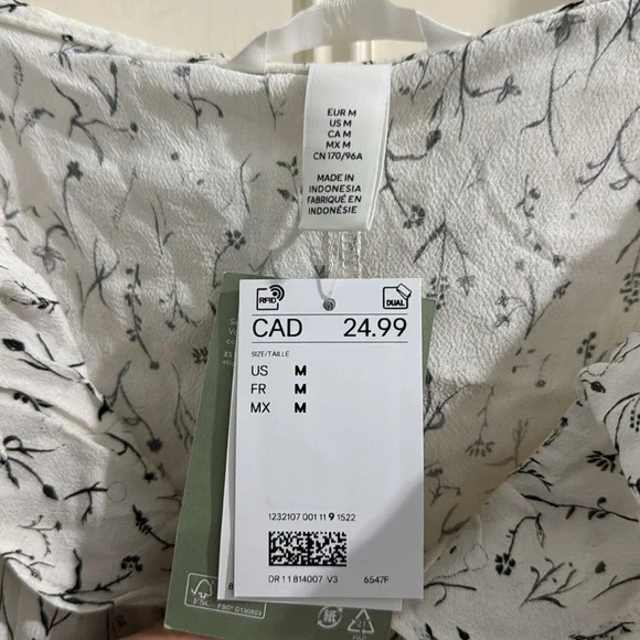 Floral Ruffle White Top - Picture 3 of 3